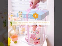 صناديق الكعك الكبيرة المصنوعة خصيصًا يتم قبول الطلب المخصص للتعبئة المخصصة