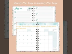 دفتر ملاحظات شخصي عتيق الطراز لرجال الأعمال والمديرين التنفيذيين