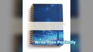 دفتر دوامة مخطط مجلة غلاف أسود أسود